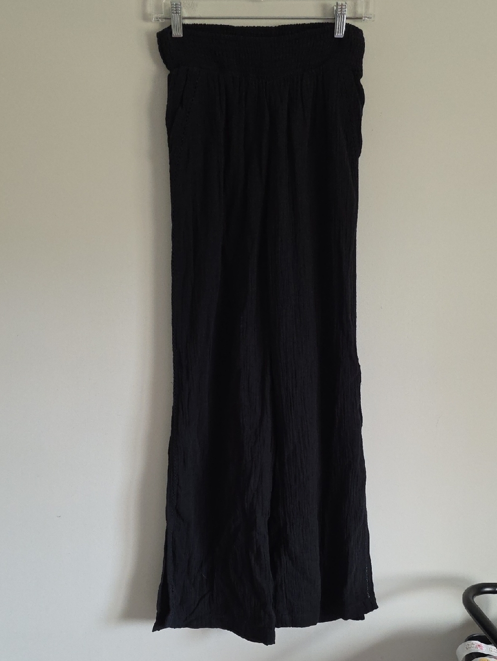 AERIE | Gauzy High Waisted Pants Wide Leg Slits Sz XS - Picture 2 of 6